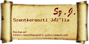 Szentkereszti Júlia névjegykártya